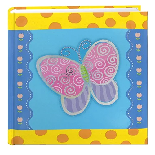 200-Pocket 3-D Butterfly Applique Cover Photo Album, 4x6
