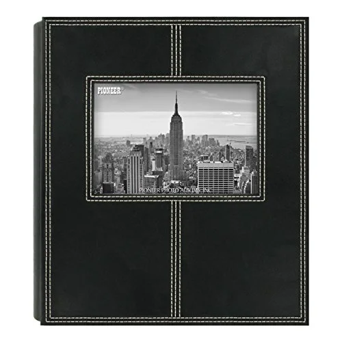 2PS-160 160-Pocket Sewn Leatherette Frame Cover Photo Album