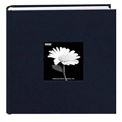 Fabric Frame Cover Photo Album, 200 pockets, Royal Navy
