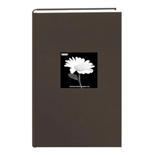 Fabric Frame Cover Photo Album, 300 pockets, Warm Mocha