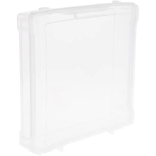 Plastics Scrapbook Storage Supplies Container, 13.25" W x 12.25" D x 2.5" H, pack of 2