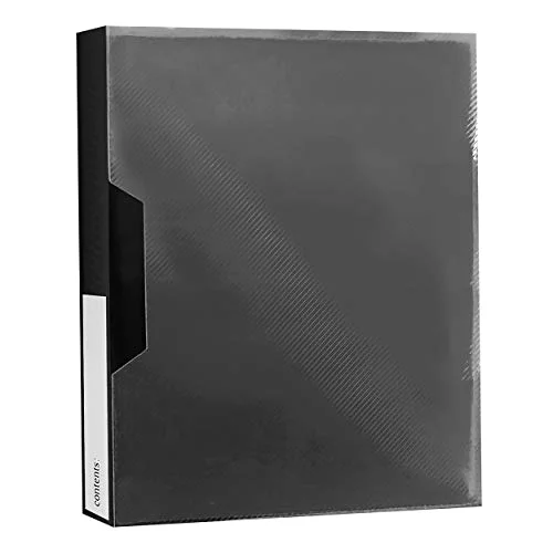 Poly Cover Space Saver Album, 72 pockets, Black, 72 prints