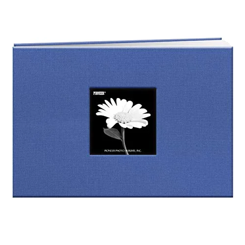 Post-Bound Fabric Frame Memory Book, 5x7, Sky Blue, 20 prints