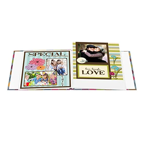 Post-Bound Fabric Frame Memory Book, 8x8, Clear,White, 20 prints, photo 2