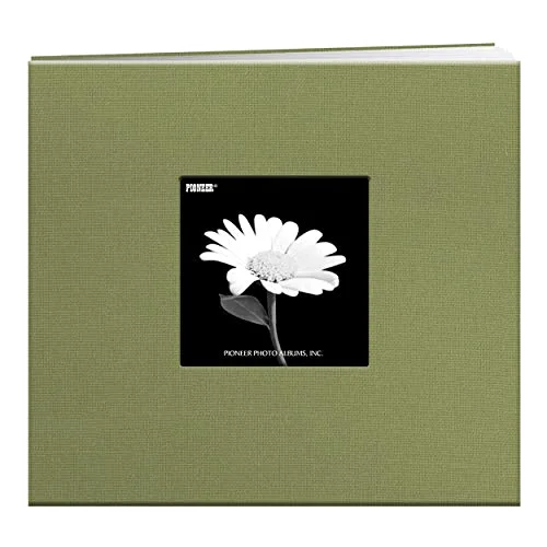 Post-Bound Fabric Frame Memory Book, 8x8, Sage Green