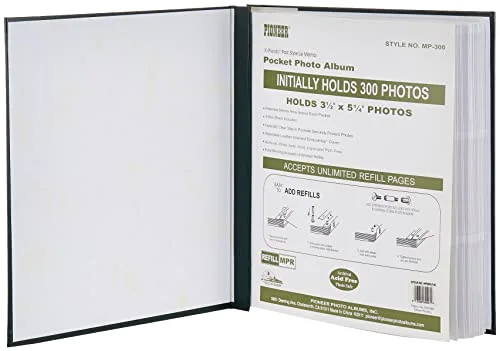 Post-Bound Pocket Photo Album, 300 pockets, 3.5x5, Hunter green, photo 3