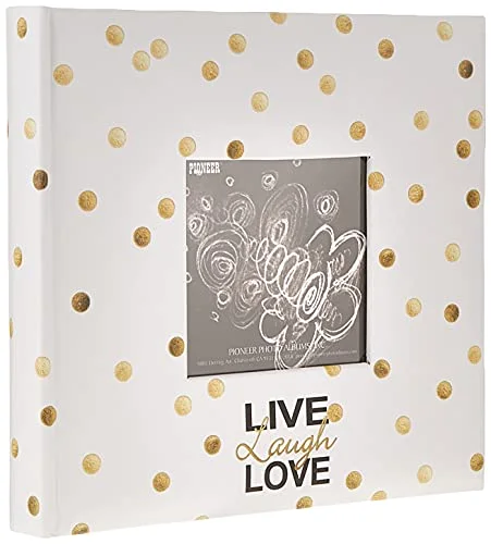 Printed Cover Pocket Photo Album, 200 pockets, Gold (EV-246/L)