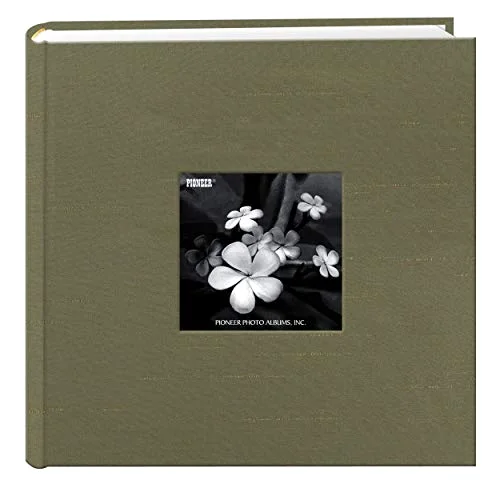 Silk Fabric Frame Cover Photo Album, 200 pockets, Caramel, 200 prints