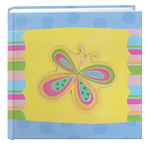 200-Pocket 3-D Striped Applique Cover Photo Album, 4x6
