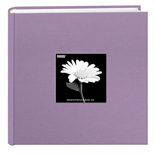 Fabric Frame Cover Photo Album, 200 pockets, Misty Lilac