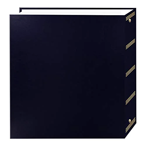 Magnetic 3-Ring Photo Album, 100 pages, Navy Blue, photo 2
