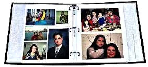 Magnetic Self-Stick 3-Ring Album, 100 pages, White and Black
