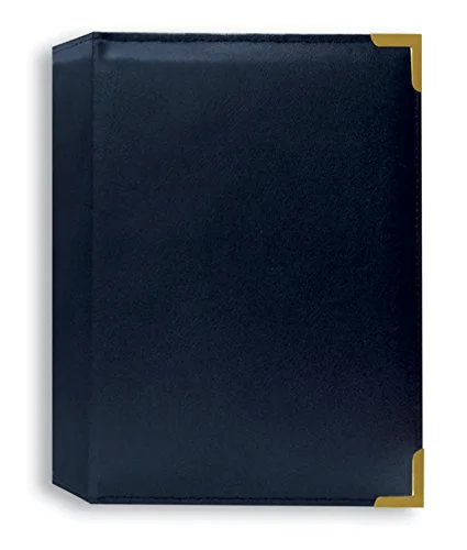 Oxford Brass Corner Sewn Album, 200 pockets, Blue,White
