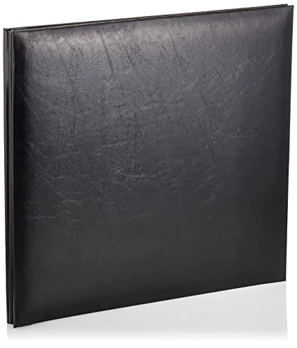 Post-Bound Fabric Frame Memory Book, 12x12, Black