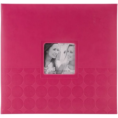 Post-Bound Fabric Frame Memory Book, 12x12, Pink, 20 prints (MB-10EC/PK)