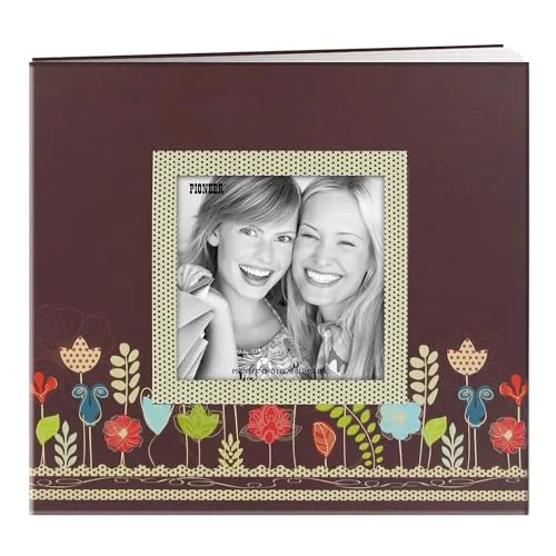 Post-Bound Fabric Frame Memory Book, 8x8, Clear,white, 20 prints