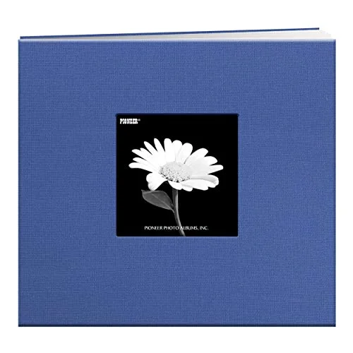 Post-Bound Fabric Frame Memory Book, 8x8, Sky Blue