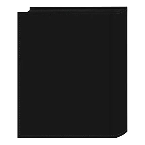 208-Pocket Sewn Leatherette Photo Album with Silvertone Metal I.D. Plate for 4x6 Prints, Black, photo 2