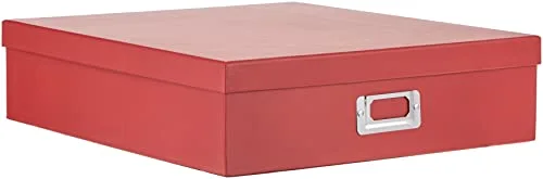 Jumbo Scrapbook Storage Box, Bright Red