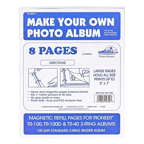 Magnetic Refill Pages for Pioneer TR-100, TR-100D and TR-40 (8 Pages)