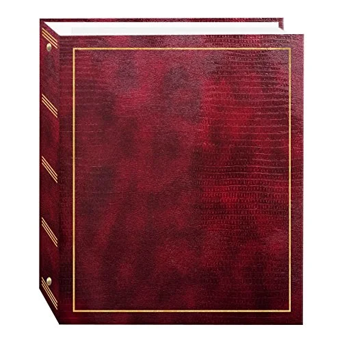 Magnetic Self-Stick 3-Ring Album, 100 pages, Burgundy Red