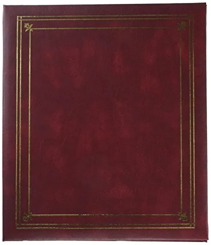 Post Bound, Clear Pocket Photo Album with, Burgundy