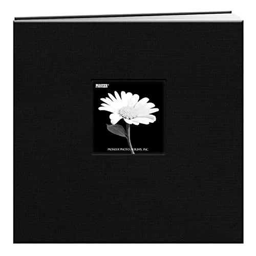Post-Bound Fabric Frame Memory Book, 12x12, Deep Black