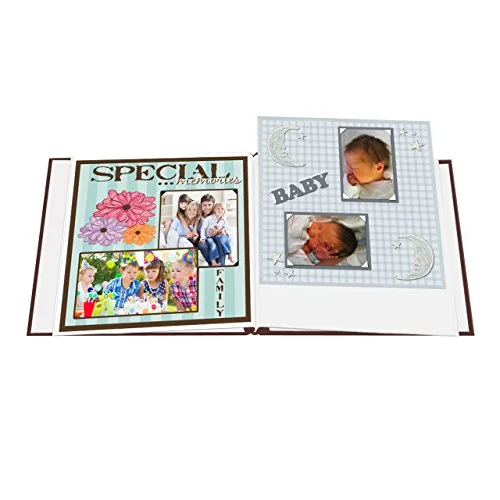 Post-Bound Fabric Frame Memory Book, 12x12, Brown, 20 prints (MB-10EVFB/OBL), photo 3