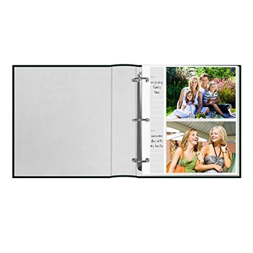 Ring Bound Bonded Leather Album with Gold Accents, 200 pockets, Green, photo 2