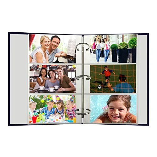 3-Ring Pocket Photo Album, 204 pockets, Navy Blue, photo 2