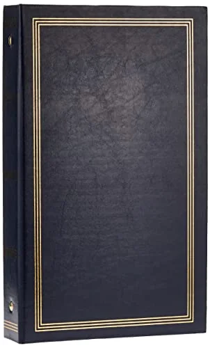 3-Ring Pocket Photo Album, 300 pockets, Navy Blue