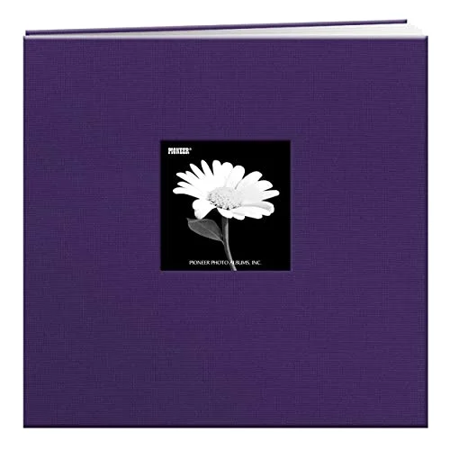Book Cloth Cover Post Bound Album 12x12, Grape Purple