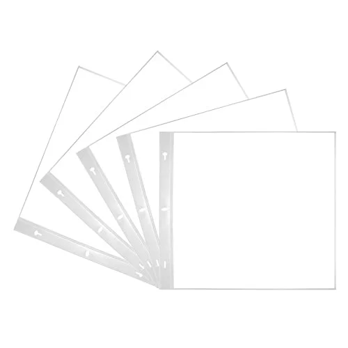Bund Top Loading Page Protectors with Inserts, , 5-Pack, White, 8x8, photo 4