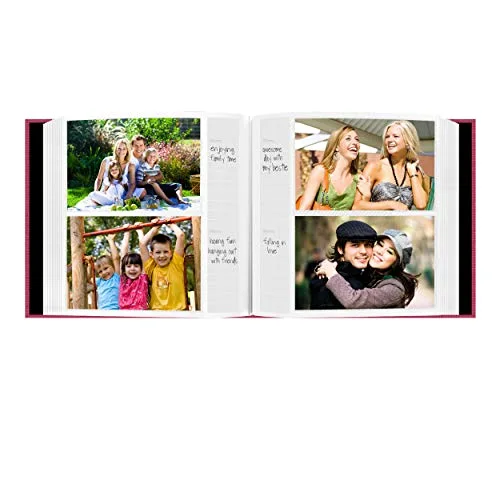 Fabric Frame Cover Photo Album, 200 pockets, Bright Pink, photo 4