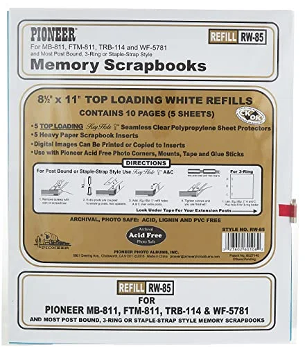 Page Protector 8.5x11 5pk holds 10 Pages W5 Inserts