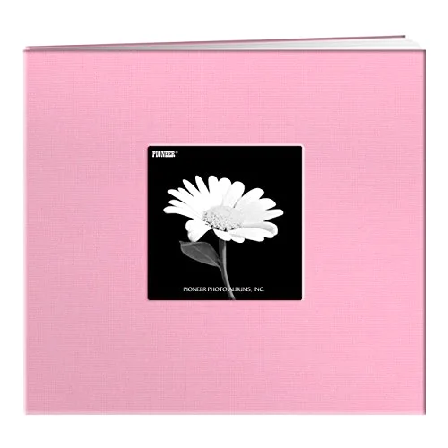Post-Bound Fabric Frame Memory Book, 8x8, Dreamy Pink