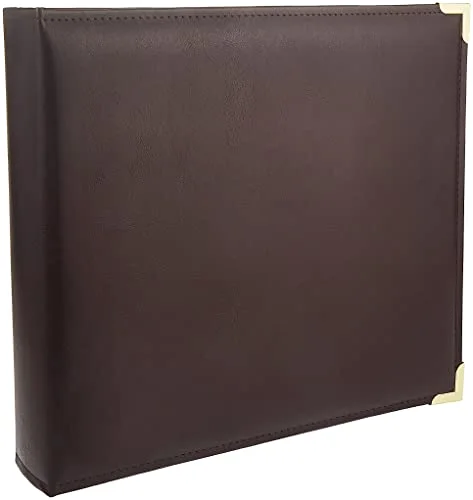 12x12 3-Ring Sewn Oxford Scrapbook Binder, Burgundy