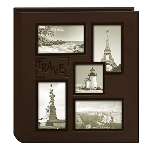 Collage Frame Embossed Travel Photo Album, 12x12
