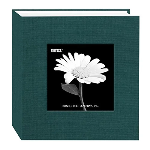 Fabric Frame Cover Photo Album, 100 pockets, Teal