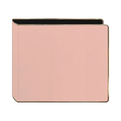 Gold Piped Edge Sewn 3-Ring Scrapbook, 12x12, Blush Pink