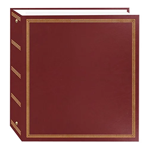 Magnetic 3-Ring Photo Album, 100 pages, Burgundy Red
