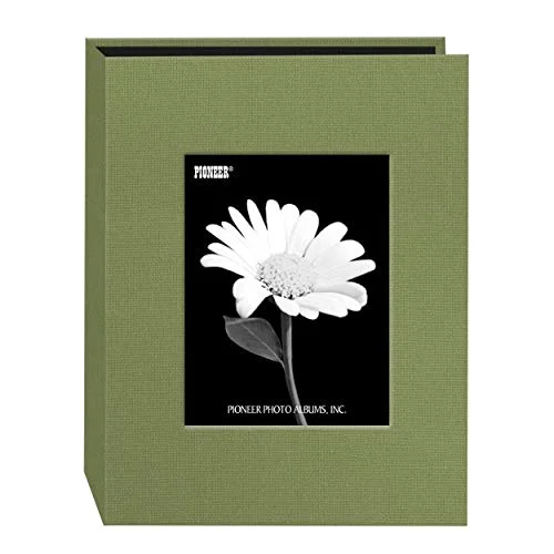 Mini Fabric Frame Cover Photo Album, 24 pockets, Sage Green