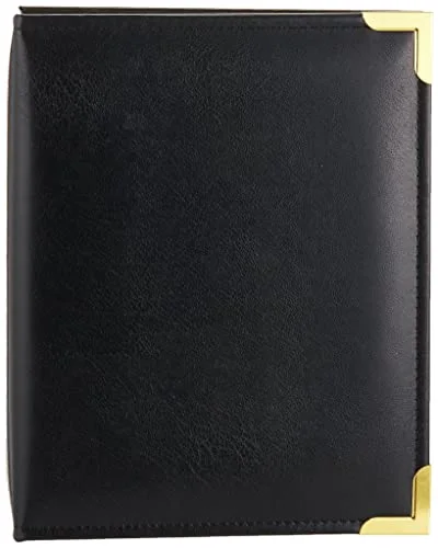 Oxford Brass Corner Sewn Album, 200 pockets, Clear,White