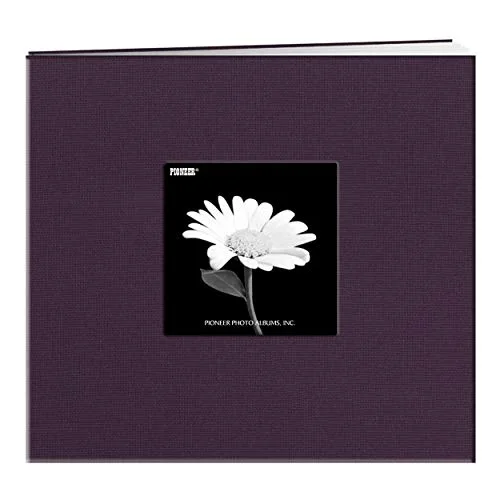 Post-Bound Fabric Frame Memory Book, 8x8, Wildberry Purple