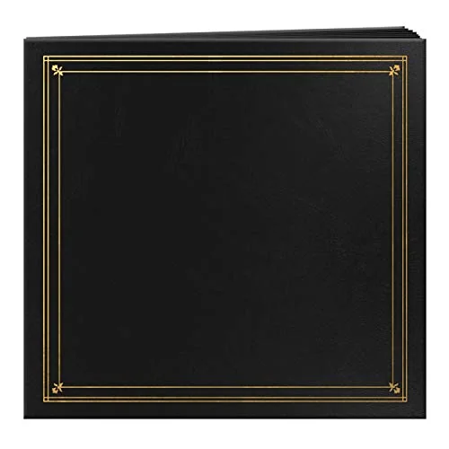 Post-Bound Leatherette Cover Album, 204 pockets, Black