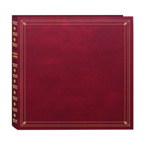 Post-Bound Pocket Photo Album, 300 pockets, 3.5x5, Burgundy