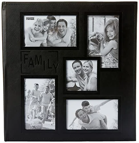 Sewn Embossed Collage Frame 5-Up Photo Album 12x12 -Family