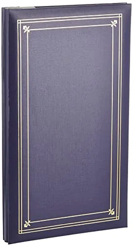 Slim Line Post-Bound Leatherette Album, 204 pockets, Bay Blue