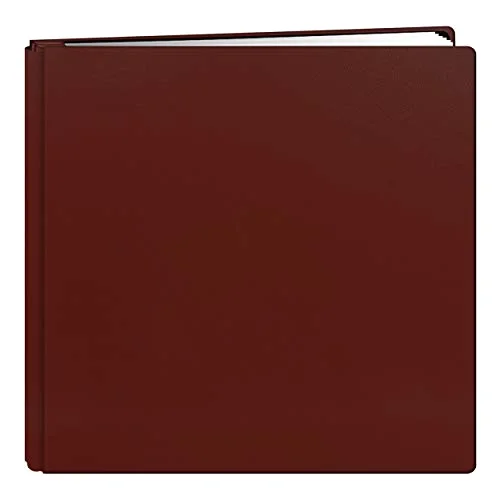 12x12 Postbound Leather Family Treasures Memory Book, Red