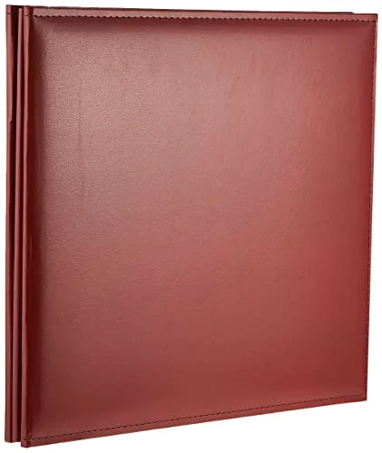 12x12 Snapload Sewn Leatherette Cover Memory Book, Brown